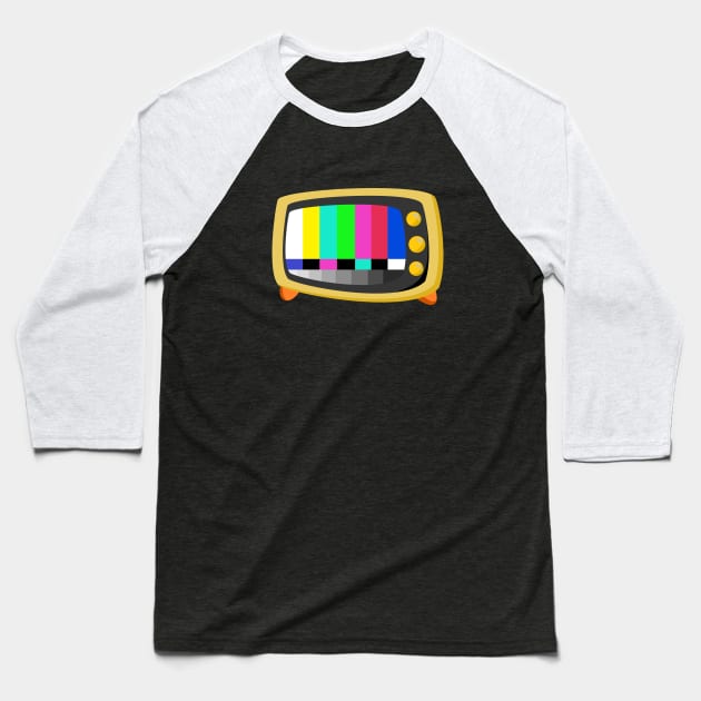 standby retro tv Baseball T-Shirt by prettyguardianstudio